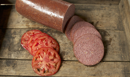 Jim's Blue Ribbon slicing summer sausage is perfect for sandwiches or party platters