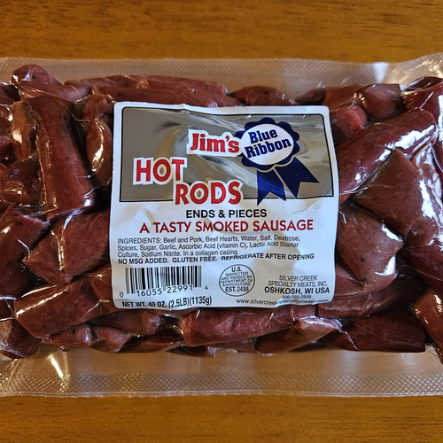 Jim's Blue Ribbon Mild Hot Sticks Ends & Pcs.  2.5# of YUM!!