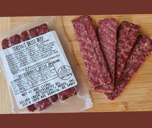 4 - 1 oz precooked Teriyaki Dried Beef Strips 4 - 1 oz precooked Teriyaki Dried Beef Strips