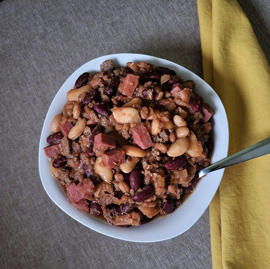 Calico Beans with Sausage