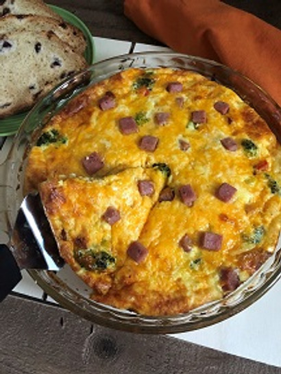 Crustless Turkey Veggie Quiche Crustless Turkey Veggie Quiche