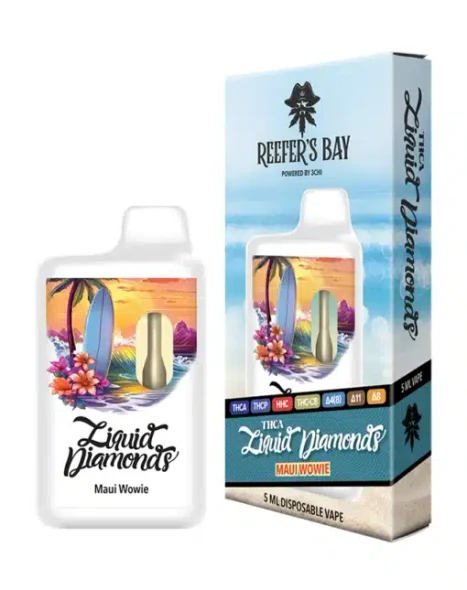 Our new 5ml THCA Liquid Diamonds disposables come in 5 different strains, offering you a potent, euphoric experience like never before. With a mixture of THCA, THCP, HHC, THC C-8, and other minor cannabinoids, you can embrace the full force of the sought-after “entourage effect.”

Lab-tested by an accredited 3rd party
No MCT, PG, VG, PEG, Vitamin E, or any other cutting agent.
5ml disposable vape
THIS PRODUCT IS HIGHLY POTENT.