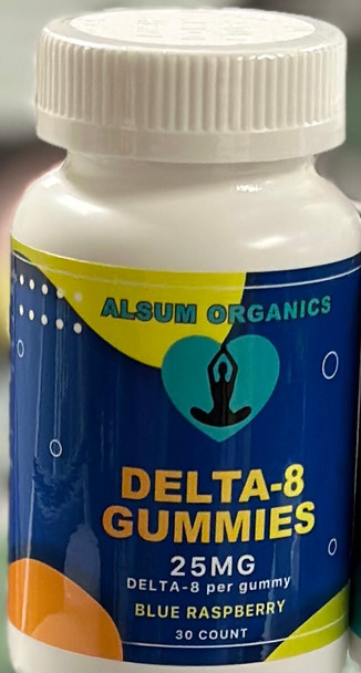 ALSUM ORGANICS DELTA-8 Blue Raspberry flavor, Hemp-derived – less than 0.3% THC, Vegan friendly
750mg of infused Delta-8 THC per bottle
Recommended not for use or purchase by anyone under the age of 21