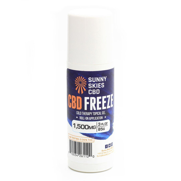 SUNNY SKIES CBD- CBD FREEZE COLD THERAPY TOPICAL GEL 1500MG