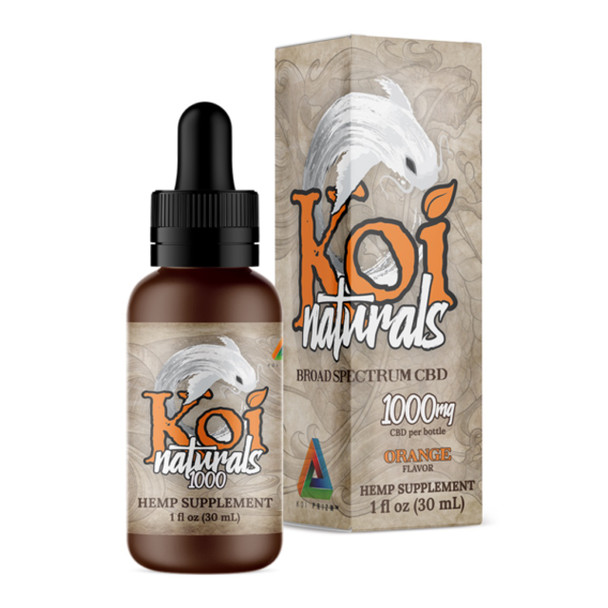 KOI CBD Koi Naturals CBD Oil Tincture 1000mg Hemp Supplement Orange Flavor
