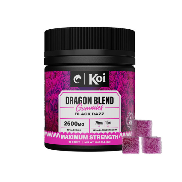 Hold on tight! Koi Dragon Blend Gummies are some of the strongest on the planet. Whopping levels of Delta 8 THC, Delta 9 THC, THC-P and more come together to deliver truly earth-shatteringly potent effects. Inspired by the explosive power of their mythical creature’s namesake, Dragon Blend Gummies will indeed take you to the skies. Choose your favorite of three sweet flavors and buckle in for a blast-off as you’ve never experienced.