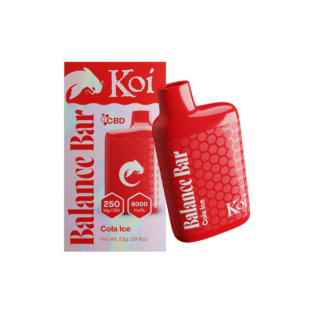 Ignite your senses nicotine-free with the Koi Balance Bar CBD Vape, the ultimate companion for your daily relaxation ritual. Crafted to fit snugly in the palm of your hand, this compact and stylish device brings balance to your vaping experience.