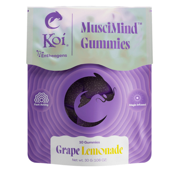 KOI GRAPE LEMONADE MUSCIMIND GUMMIES MICRO-DOSE 10 CT COME INTO BEING