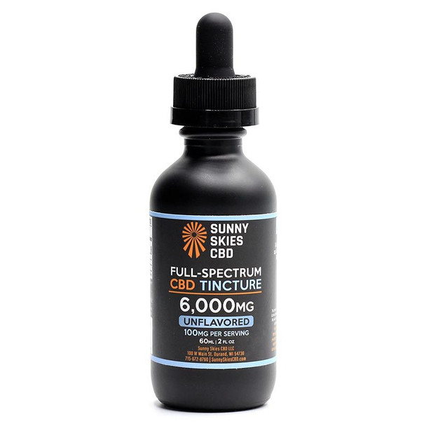 SUNNY SKIES CBD FULL SPECTRUM TINCTURE 6000MG UNFLAVORED