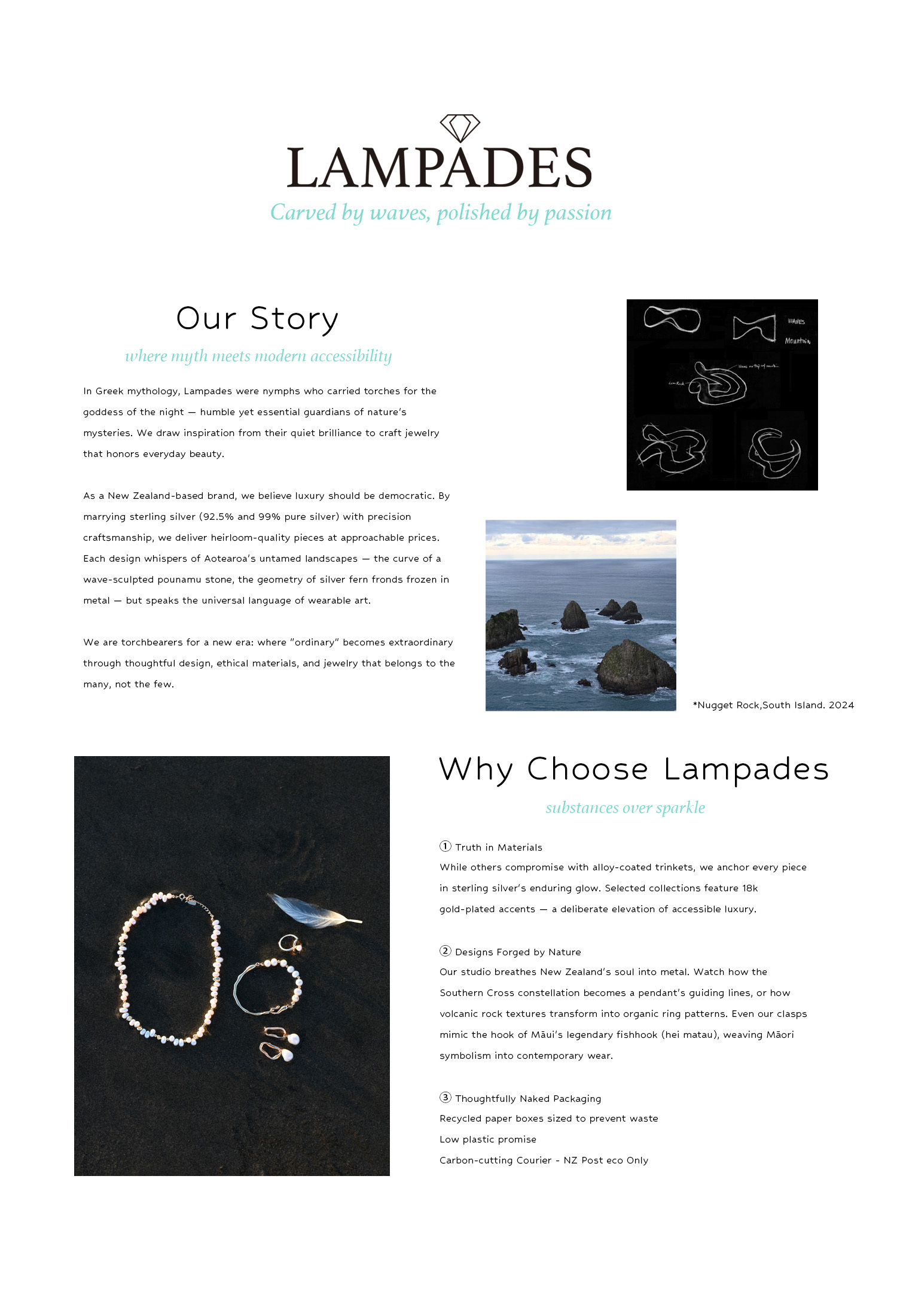 Lampades Jewelry | brand story, Office Haiku series，Silver Pearl Jewelry 