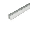 Chrome Anodized Aluminum Deep U-Channel for 3/8" Glass 95" Long