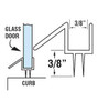 Clear Shower Door Drip Rail and Wipe Seal For 3/8" Glass- 48" Long