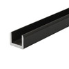Matte Black Aluminum Shallow U-Channel for 3/8" Glass 47-7/8" Long