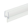 Polycarbonate Shower Door Rail and Wipe Seal For 1/2" Glass- 48" Long