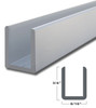 Satin Anodized Aluminum Deep U-Channel for 3/8" Glass 47-7/8" Long