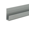 Satin Anodized Aluminum J Channel for 1/4" Mirror Support 47" Long