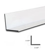 1-1/2" x 1-1/2" x 1/16" Aluminum Angle Bright White Powder Coat Finish 47-7/8"