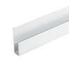 White Finish Aluminum Deep J Channel for 1/4" Mirror Support 47-7/8"