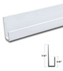 White Finished Aluminum J Channel for 1/4" Mirror Support 95" Long