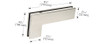 Glass Sidelite Transom Patch (PFT-40)  Satin Stainless Steel