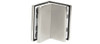 Glass Sidelite 90 Angle Patch (PFA-90) Satin Stainless Steel