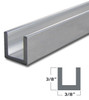 1/4" Aluminum U-Channel Satin Silver Anodized  95" Long