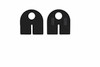 U-Shaped Rubber With 1 Hole For 1/2 in. Glass (R1414)