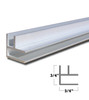 Aluminum Mirror Corner Extrusion Satin Anodized 95" Long