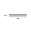 1-1/2" X 1/8"  ( 1/8" Wall Thickness) Aluminum Flat Bar Black Anodized Finish 47-7/8" Long
