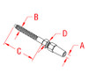 RailEasy™ Lag Stud - Right Hand 2 Pack