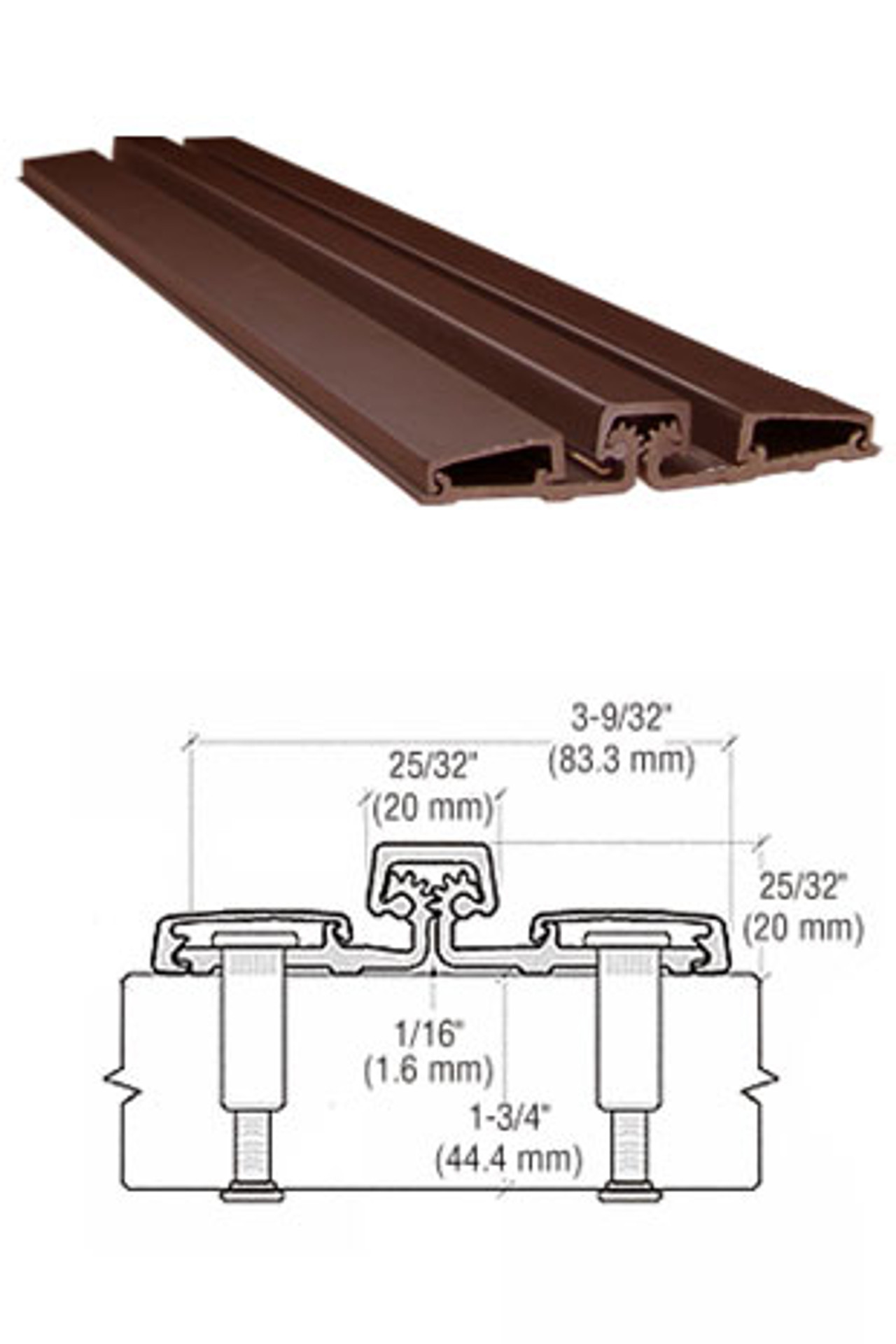 Aluminum Geared Continuous Hinge Full Surface 95" Bronze Finish