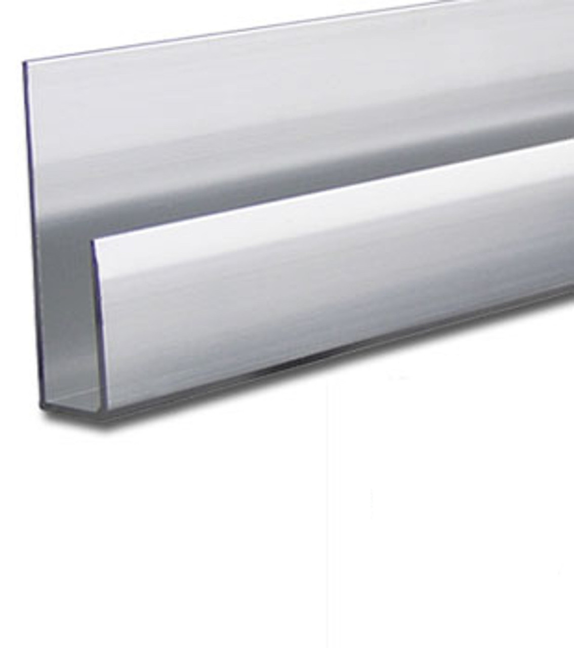 Brite Anodized Aluminum Deep J Channel for 1/4