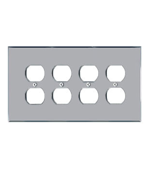 Quad Duplex Acrylic Mirror Switch Cover Plate Wholesale Glass & Supplies