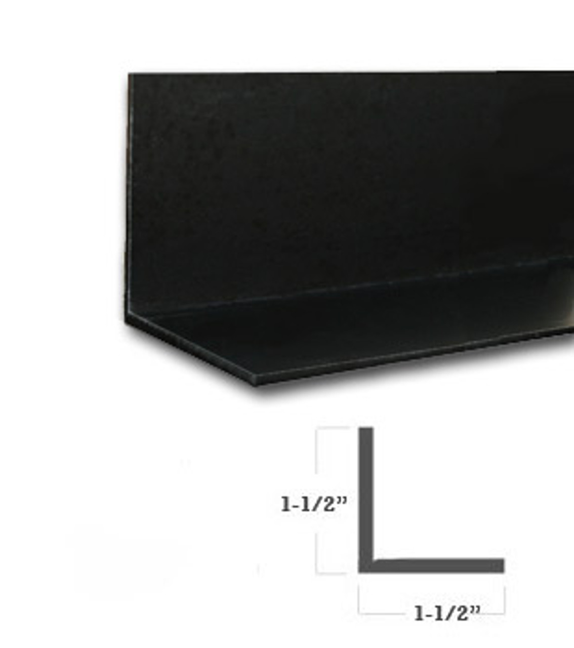 CRL-U.S. Aluminum A20033 Black Anodized 'L' Angle, 2-7/8 x 7/8