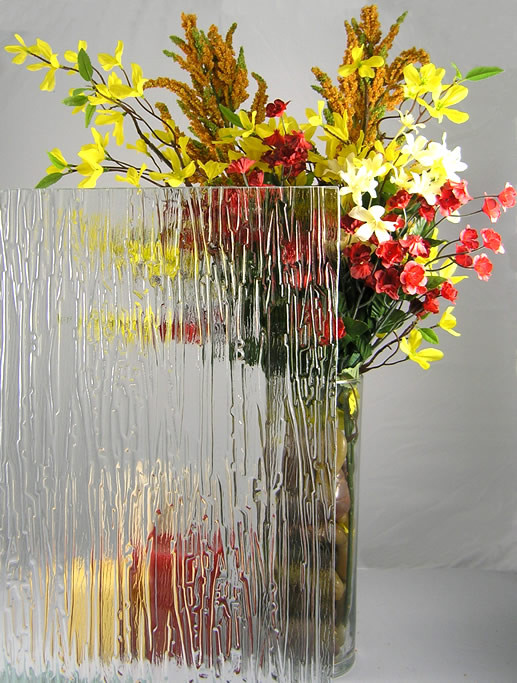 WG16 Rippled Glass Sample (4"x4") Wholesale Glass & Supplies