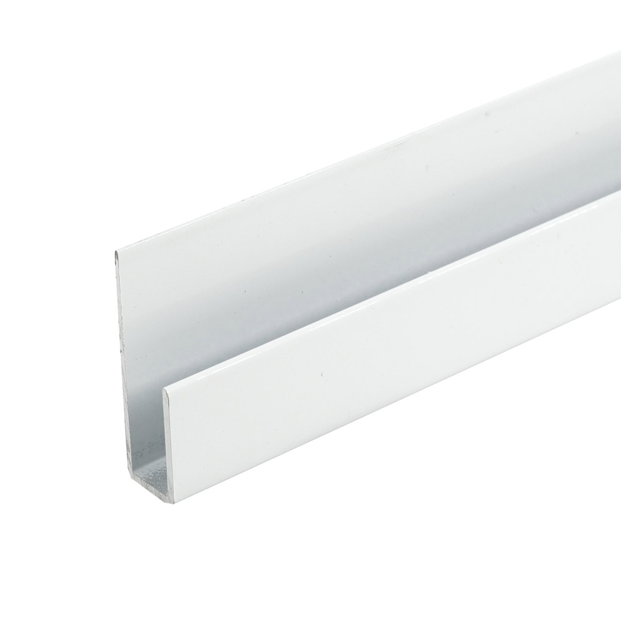 White Finish Aluminum Deep J Channel for 1/4