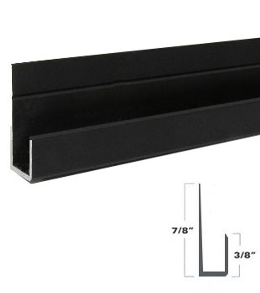 Black Anodized Aluminum J Channel for 1/4" specs