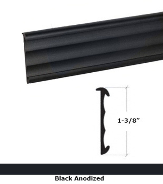 Black Anodized Aluminum Price Tag Molding Specs
