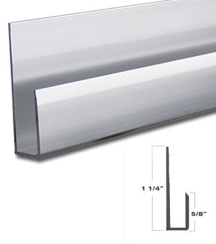 Black Anodize Aluminum J Channel (3/8") for 1/4" Mirror Support 477/8