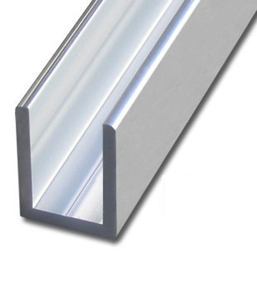 Brite Anodized Aluminum Deep U-Channel for 1/2