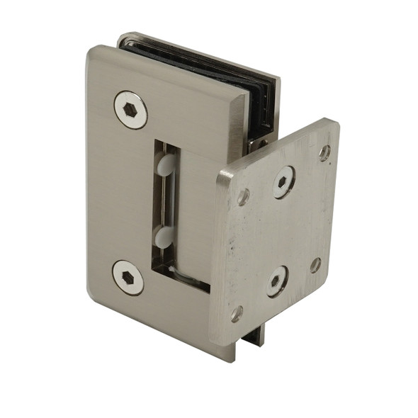 Brushed Nickel Cambridge Wall Mount Short Back Plate Shower Door Hinge