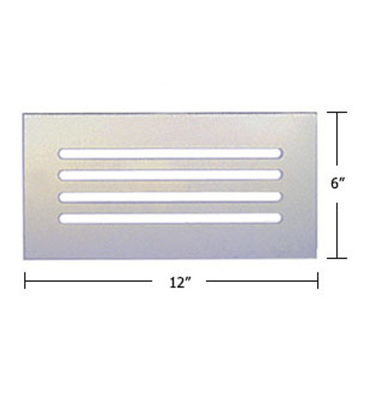 Clear Acrylic Mirror Flat Grille 12" X 6"