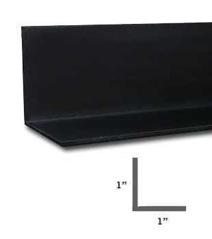 1" x 1" x 1/16" Aluminum Angle Black Anodized Finish 47"