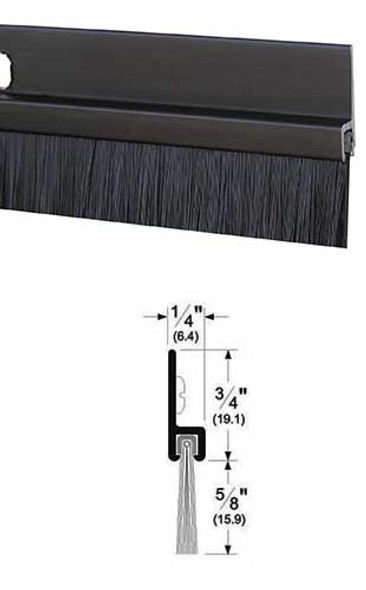 Pemko 18061DNB48 Dark Bronze Anodized Aluminum with 5/8" Brush Door Sweep 48"