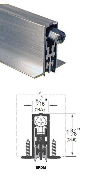 Pemko PDB411AE36 Acoustic Automatic Door Bottom Aluminum/EPDM 36