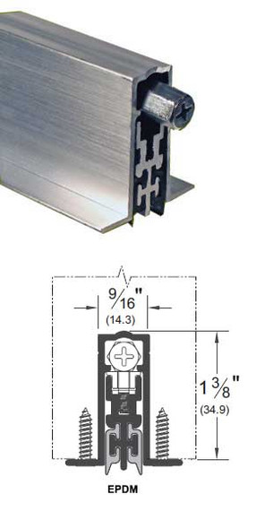 Pemko PDB411AE42 Acoustic Automatic Door Bottom Aluminum/EPDM 42