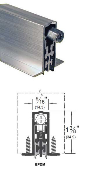 Pemko PDB411AE48 Acoustic Automatic Door Bottom Aluminum EPDM 48"