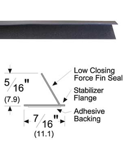 Pemko S44D21 Adhesive Fin Smoke Seal Gasket