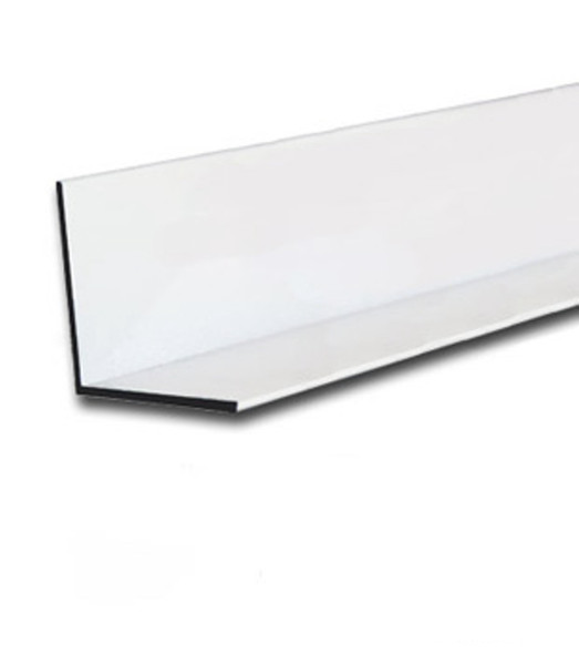 1-1/2" x 1-1/2" x 1/16" Aluminum Angle Bright White Powder Coat Finish 47-7/8"
