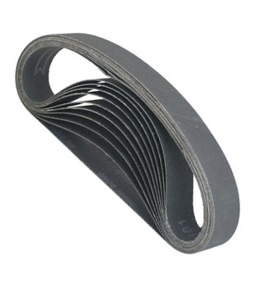 3" X 21" Wet / Dry Glass Sanding Belts - 80 Grit (10 Pack)